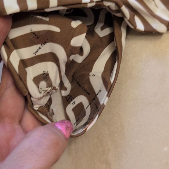 NWT Stone Fox Swim Simone Bottom In Rawhide Swirl Brown White S - Picture 4 of 10